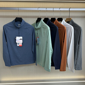 推荐 户外速干高弹保暖吸湿半拉链运动T恤打底衫 款 腋下透气孔