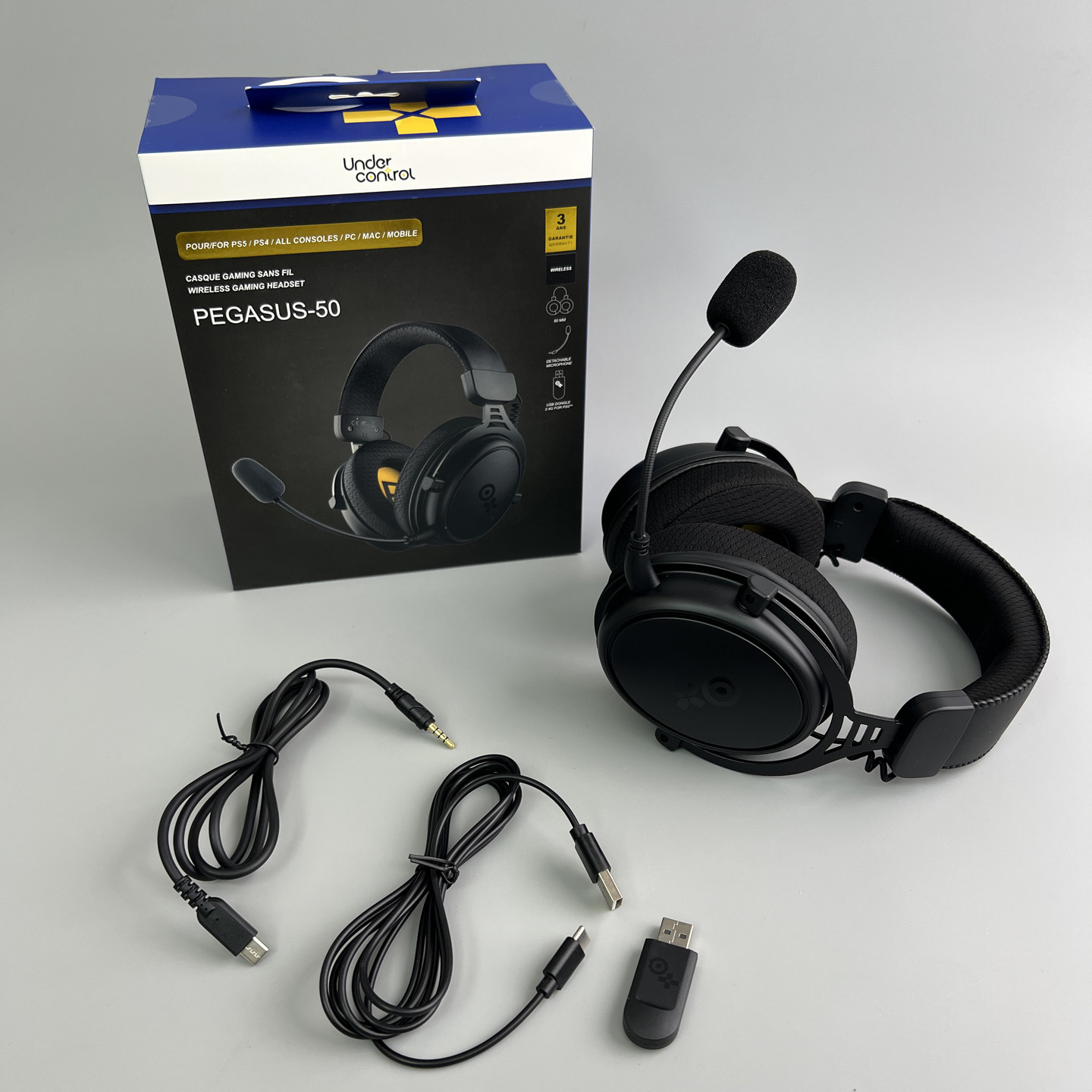 出口外贸！三模连接！头戴式无线电竞游戏耳机带麦克风台式机耳麦