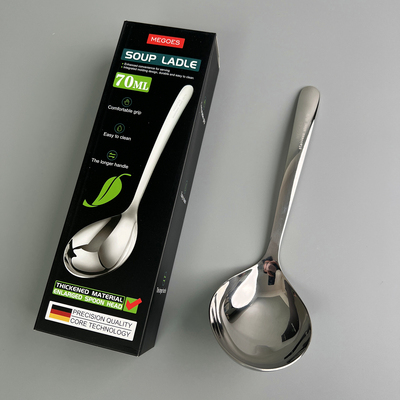 出口单！加厚款！家用加大号长柄304不锈钢火锅粥喝汤匙盛汤勺子