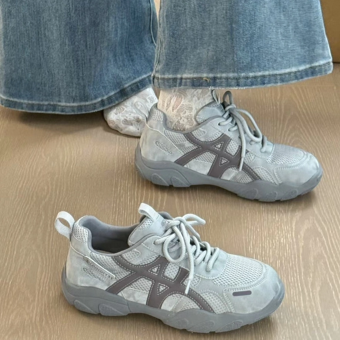 小众复古厚底德训鞋女2025年新款加绒保暖增高休闲百搭运动阿甘鞋,女鞋,时尚休闲鞋,淘宝优惠券,粉丝福利购,淘宝优惠卷