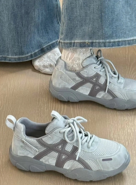 小众复古厚底德训鞋女2026年新款春季增高休闲百搭轻便运动阿甘鞋