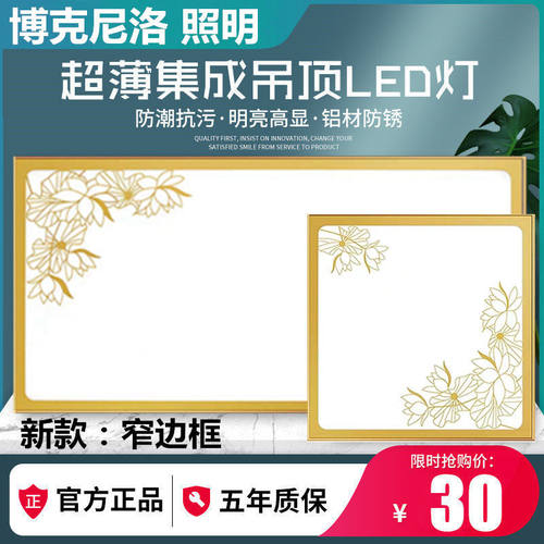 集成吊顶嵌入式LED灯高亮厨卫灯