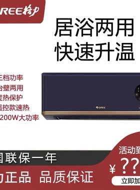 格力取暖器壁挂暖风机防水取暖器干衣电暖气遥控速热NFBC-X6022B