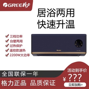 格力取暖器壁挂暖风机防水取暖器干衣电暖气遥控速热NFBC-X6022B