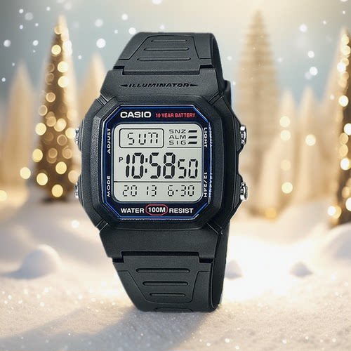 10年电力卡西欧多功能方块电子表