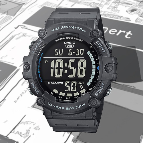 casio复古风潮流防水电子腕表