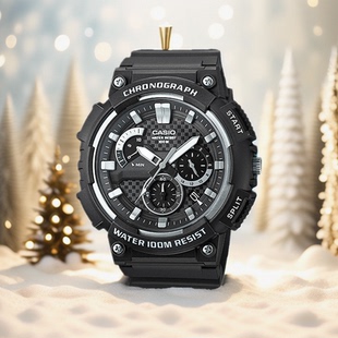 卡西欧手表男 CASIO MCW-200H-1A钢铁之心运动表黑武士防水石英表