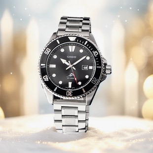 手表运动潜水表指针日历背光比尔盖茨款 卡西欧剑鱼MDV106 1A男士