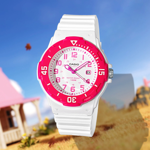 卡西欧CASIO女表 女士学生运动电子可爱女生指针手表LRW-200H-4B