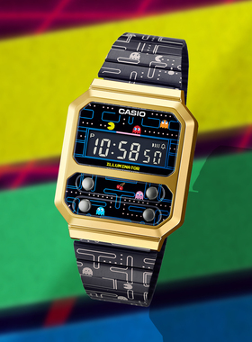 Casio/卡西欧 简约情侣百搭防水电子复古休闲腕表 A100WEPC-1B