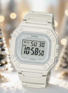 卡西欧手表复古小方块电子手表百搭休闲防水表W218HC-4A2/2A8A 1A