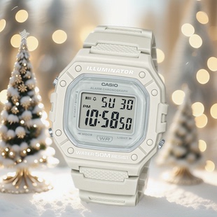 2A8A 卡西欧手表复古小方块电子手表百搭休闲防水表W218HC 4A2