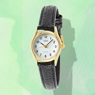 Casio卡西欧手表女日本女表优雅简约复古指针皮带MTP 1095Q