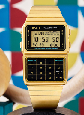 日本卡西欧CASIO复古简约计算器金属表DBC-611 CA-506 防水电子表