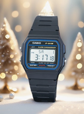 日本正品卡西欧F-91W/F-84W/F105手表男女经典复古电子表学生儿童