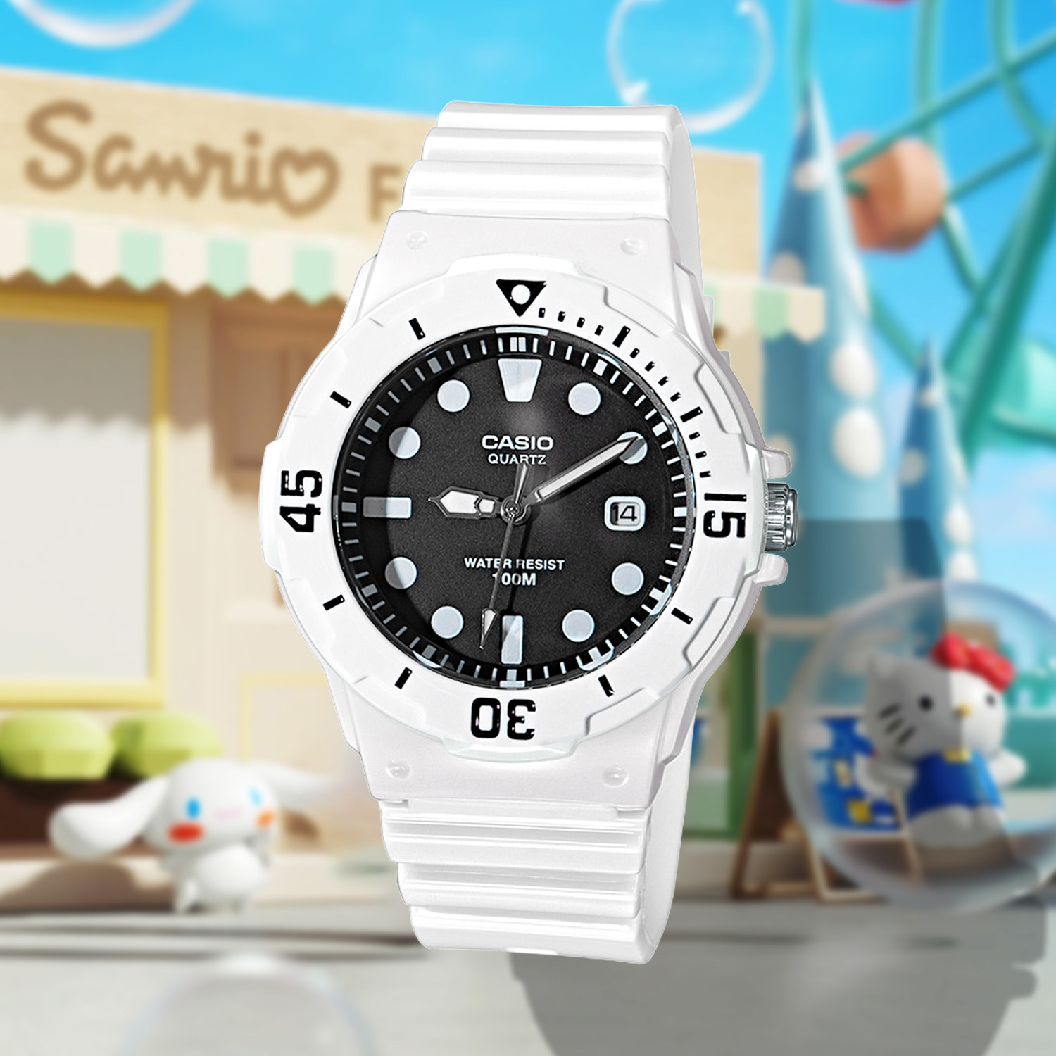 卡西欧 CASIO 休闲时尚儿童电子表 防水运动学生手表LRW-200H-1E