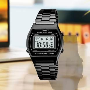 Casio卡西欧复古休闲小方表B640W系列小方块防水电子表 B640WB