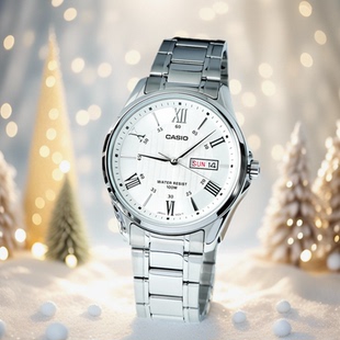 1384D 卡西欧CASIO手表男士 MTP 商务石英男表 1A7A 防水表指针时尚