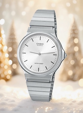 CASIO卡西欧简约时尚网红休闲复古女士小银表MQ24-1E MG-1E 24D7E
