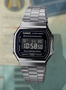 卡西欧时尚网红复古电子表时尚潮流学生男手表A168WGG-1B