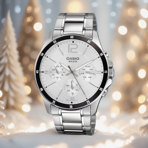 卡西欧男士运动防水石英腕表