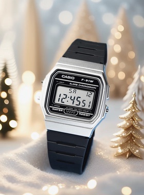 卡西欧 CASIO F-91WM-3A/2A/7A/9A DF经典复古电子表防水学生手表