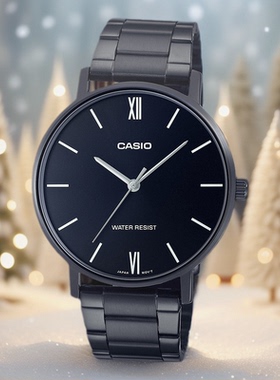 卡西欧CASIO手表男时尚简约指针商务石英表MTP-VT01G VT01L 1B2 7