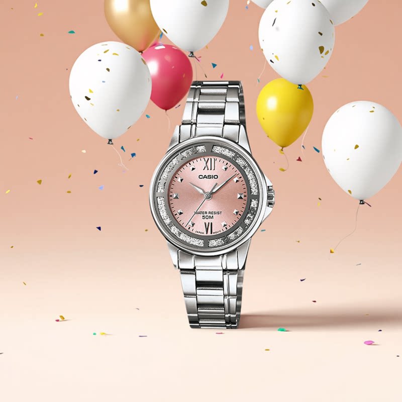 简约时尚大气sheen大众指针学生防水石英表卡西欧手表女LTP-1391