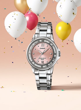 简约时尚大气sheen大众指针学生防水石英表卡西欧手表女LTP-1391