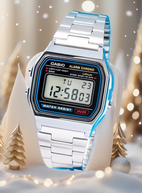 卡西欧CASIO小方表小方块A158WA1 F-91W LA670电子手表男女小金表