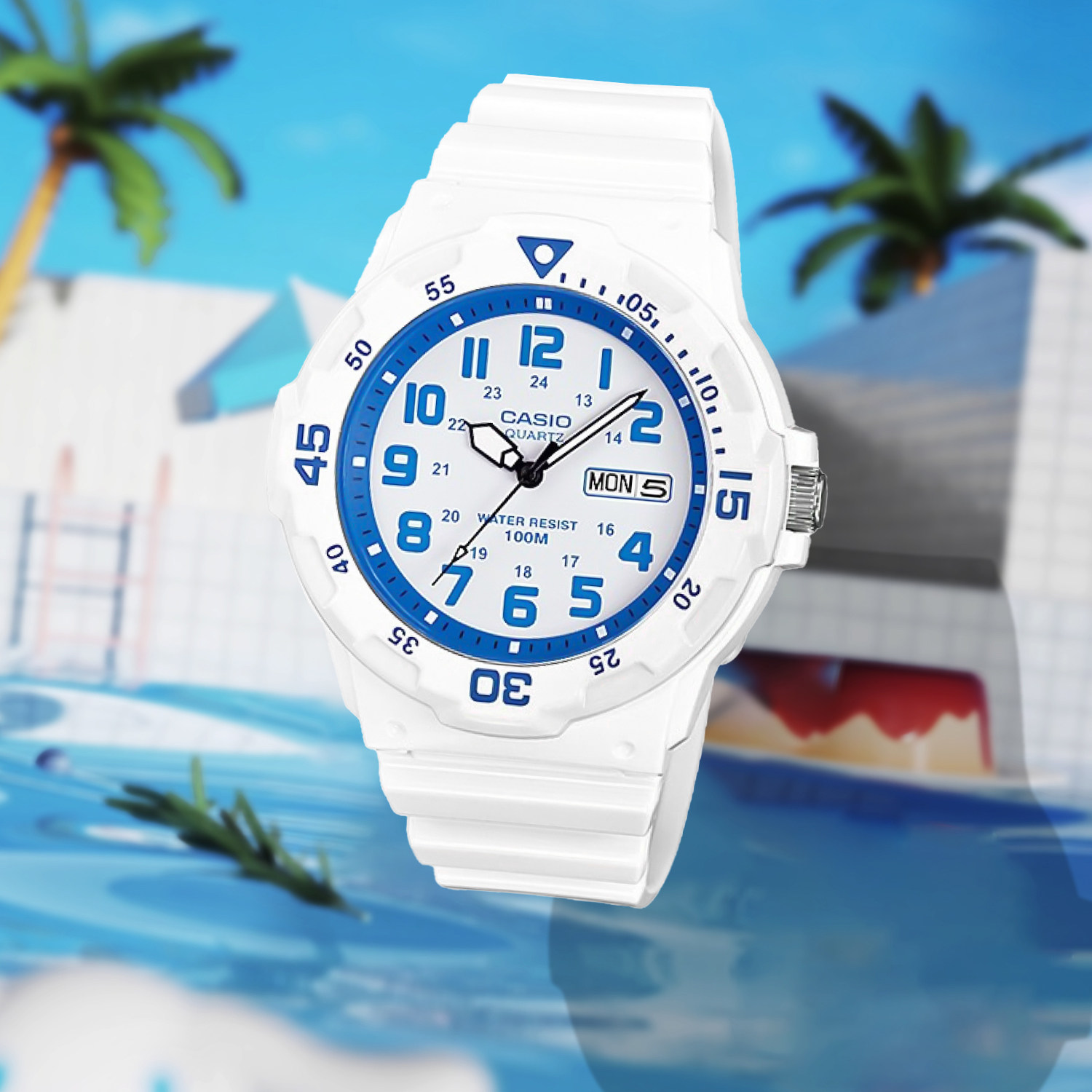 casio卡西欧手表男学生女儿童运动果冻淇淋马卡龙MRW-200HC-7B2