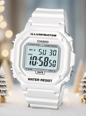 卡西欧CASIO手表男女F108WHC-7B 7A 1A 4A运动经典复古方块电子表