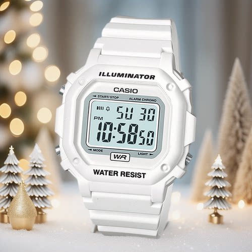 卡西欧运动经典复古方块电子表