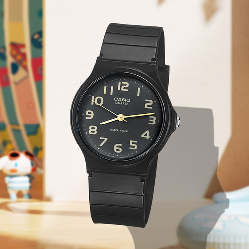 Casio卡西欧正品手表男女石英复古网红小黑表情侣学生表MQ-24-1B2