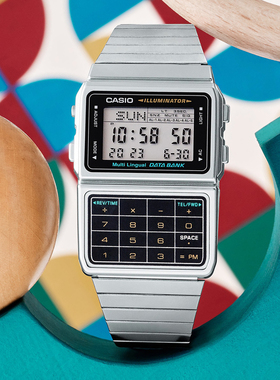日本卡西欧CASIO复古简约计算器金属表DBC-611 CA-506 防水电子表