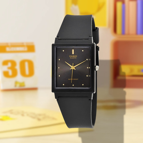 CASIO/卡西欧简约学生复古方形石英小黑表防水腕表 MQ-38-1A