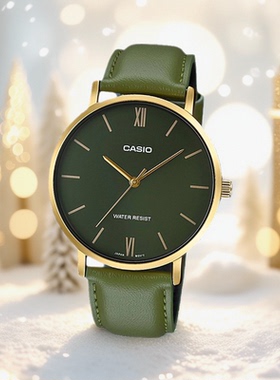 卡西欧CASIO指针时尚简约腕表休闲皮带男表 MTP-VT01L-1B 3B 7B1