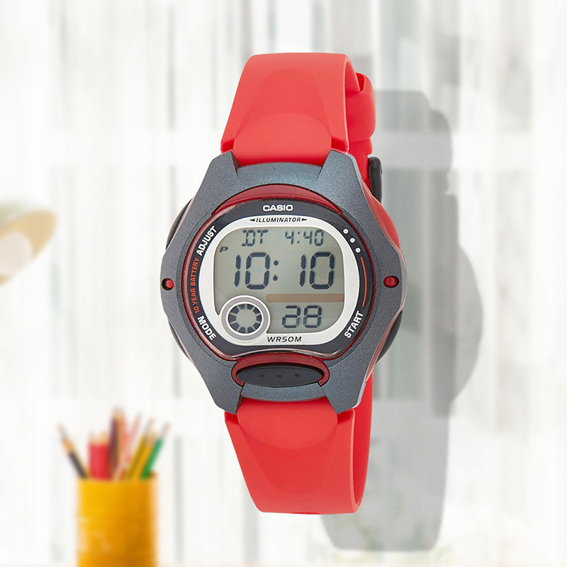 卡西欧 Casio 百搭ins风学生儿童防水休闲小众电子腕表 LW-200-4A