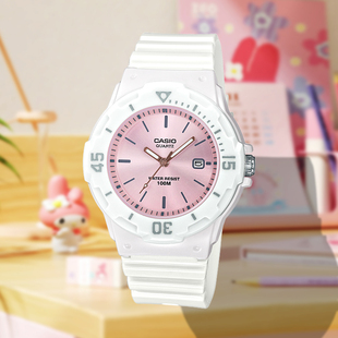卡西欧女表 Casio运动时尚学生手表果冻色防水带日历LRW-200H-4E3