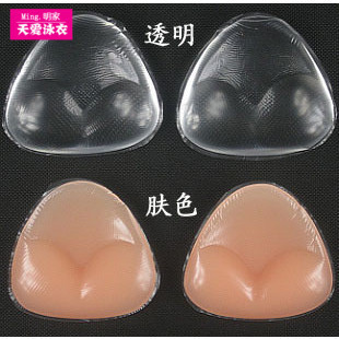 新款显胸聚拢硅胶插片 加厚聚拢 泳衣专用 三角胸垫 插片