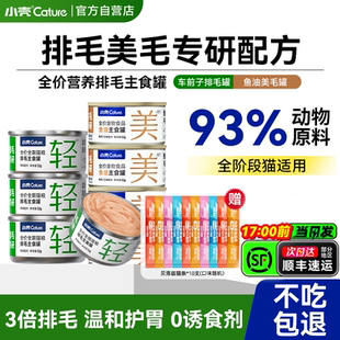 小壳车前子排毛罐鸡肉味湿粮成幼猫主食营养护肠化毛猫咪零食囤货