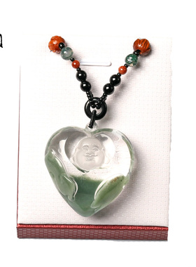 天然佛在心中挂坠水晶礼品绿幽灵