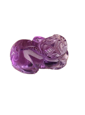 天然紫水晶貔貅新年礼物吊坠