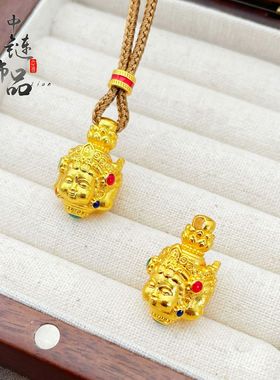 古法镀金不掉色金店同款沙金錾刻