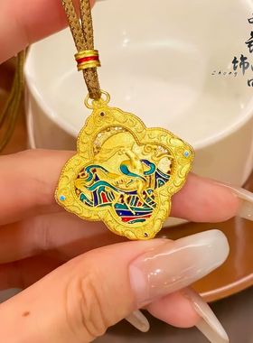 久不掉色金店同款古法沙金珐琅彩