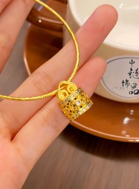 古法镀金不掉色同款沙金镂空掐丝