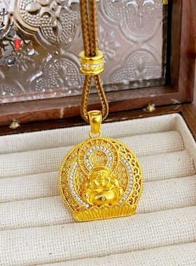 周古法生大福金店同款高保色沙金