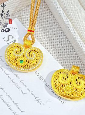 【金店同款】高保色古法沙金镶钻