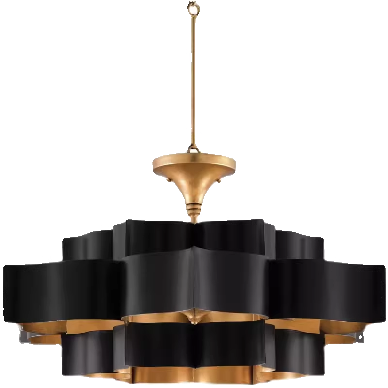 法式简约铁艺荷花创意客厅吊灯