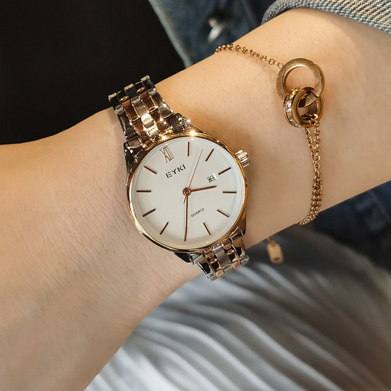 艾奇手表女学生简约气质时尚大气防水日历空姐女士女款正品名牌